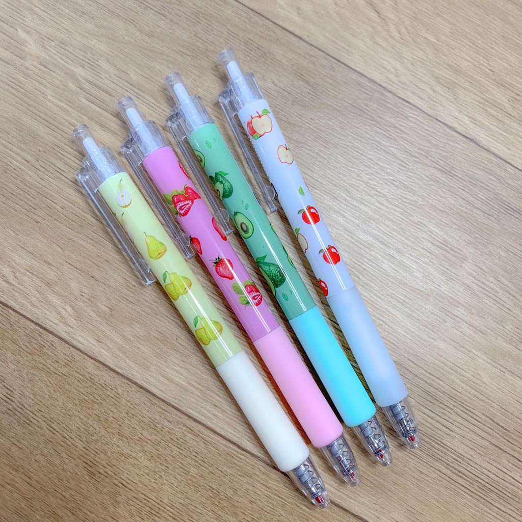 PEN CETEK FRUIT PULPEN MEKANIK BUAH BUAHAN UNIK LUCU IMPOR TERMURAH BOLPOIN WARNA WARNI HIGH QUALITY