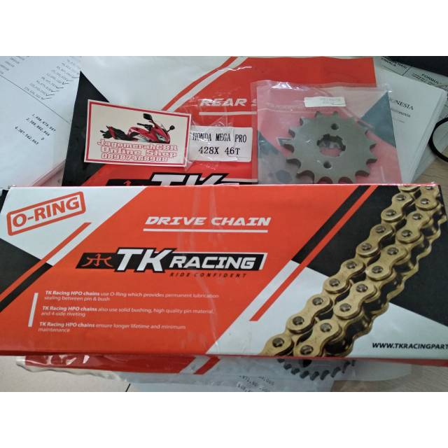 Gear Set TK Racing utk CBR 150R Rantai Oring