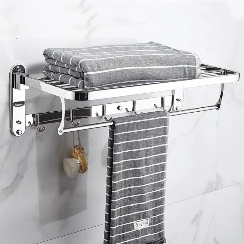 Rak Handuk Gantungan Stainless SS 304 Lipat Croom 605 Towel Rack 66cm