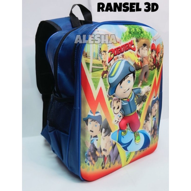 Tas boboy boy terbaru tas anak Ransel Boboiboy sd dan tk Tas 3D Tas gambar timbul