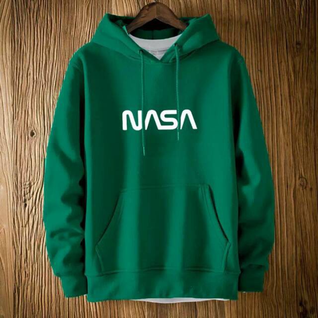 JAKET JUMPER HOODIE HIJAU BOTOL NASA QUALITY PREMIUM