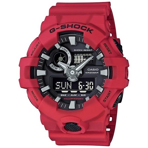 JAM TANGAN PRIA CASIO G-SHOCK GA-700-4A ORIGINAL - GSHOCK GA700 MERAH
