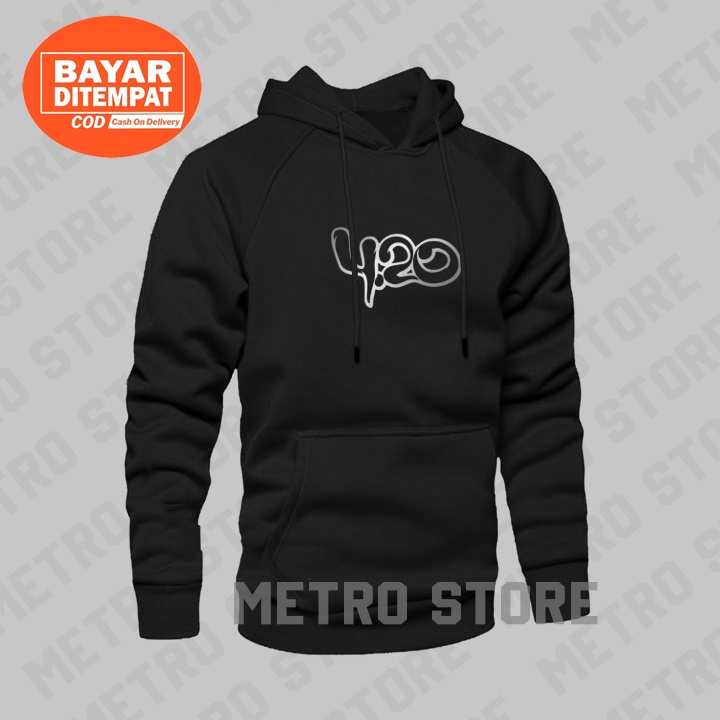 Hoodie 420 Silver Print Premium | Jaket Sweater Distro Pria Wanita Keren Terbaru