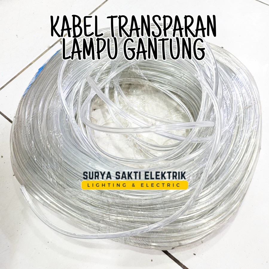 KABEL TRANSPARAN TAMBAHAN UNTUK LAMPU HIAS GANTUNG BERKUALITAS TINGGI