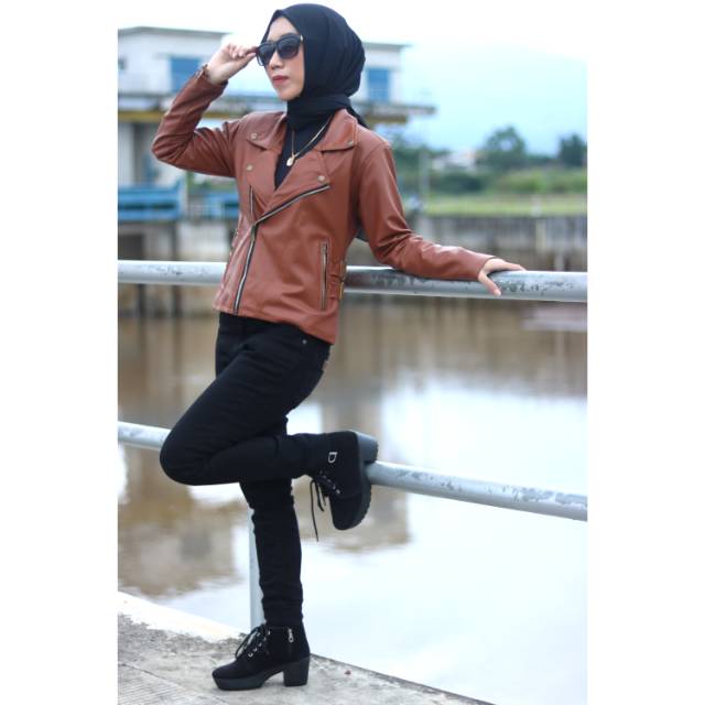 Jaket kulit wanita asli garut