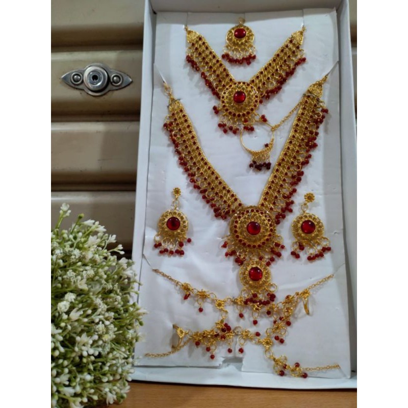 Kalung  bridal set&amp; Gelang bridal  pengantin/kalung fashion/perhiasan India/ Gelang bridal dewasa/