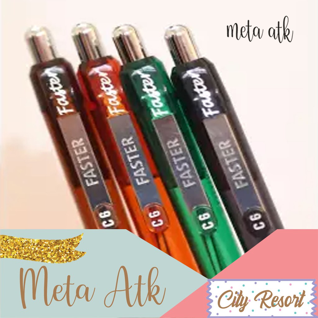 

Pulpen Faster C6 1pak isi 12 (tinta hitam)