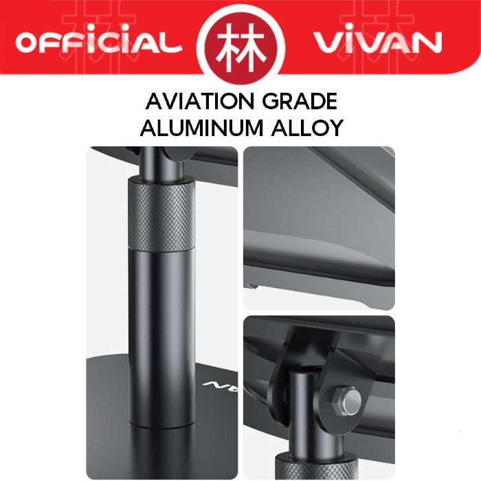 Vivan VLS03 Aluminum Lifetable &amp; Foldable Laptop Cooling Stand
