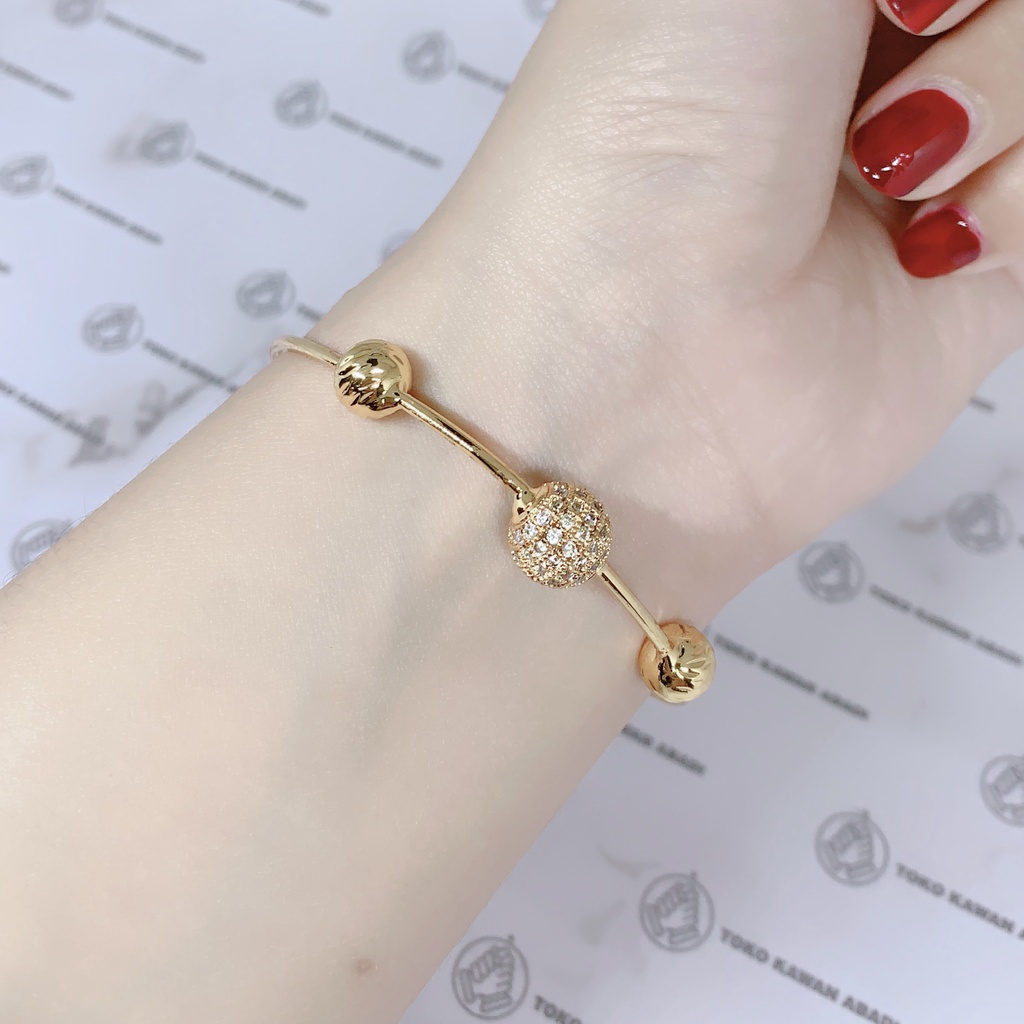 Xuping Gold Gelang Tangan Wanita Model Bangle Bola *82