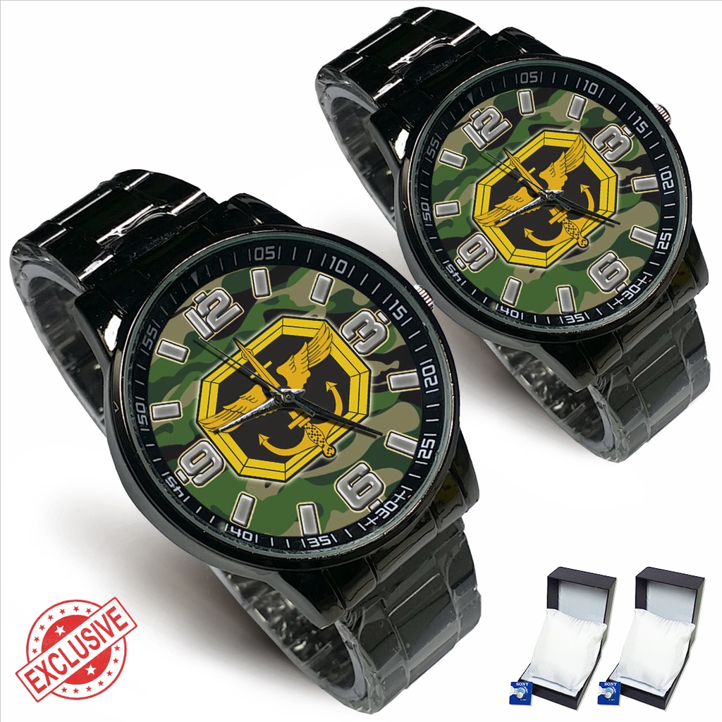 Jam Tangan Rantai Couple TNI KOPASSUS - 2 (Limited Edition)