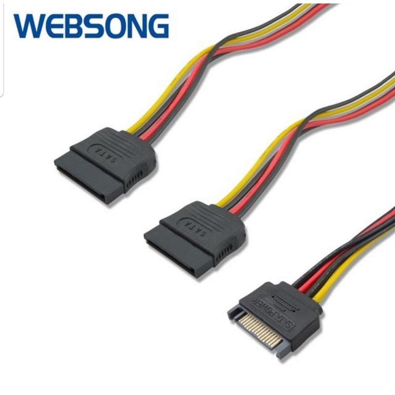 Kabel Power SATA to 2x SATA Cabang High Quality Websong