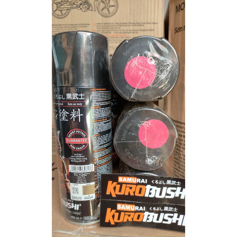 cat semprot samurai kurobushi pilok pilox samurai tc y242** pink t/c y242 400ml