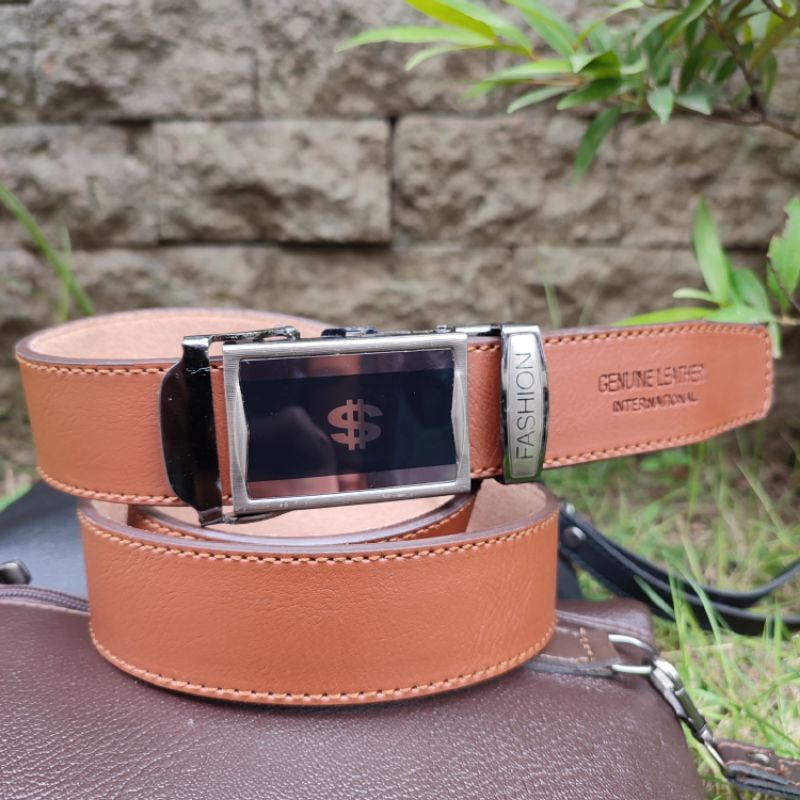 Spesial Jumbo | Ikat Pinggang Pria Big Size 145 Cm | Sabuk Pria Panjang 145 Jepit