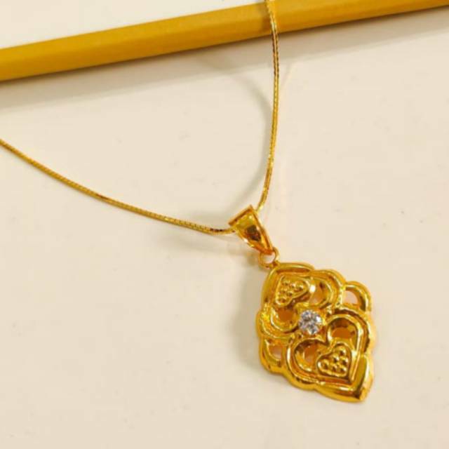 Kalung Bambi variasi Emas asli model elegan