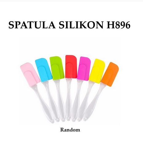 H896 (1 PCS) Spatula Kuas Silikon / Spatula Silikon Pengaduk Adonan Kue / Spatula Karet