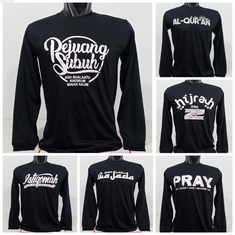 KAOS PRIA / KAOS DISTRO ISLAMI / KAOS DAKWAH ISLAMI / KAOS MURAH / KAOS PRIA LENGAN PANJANG