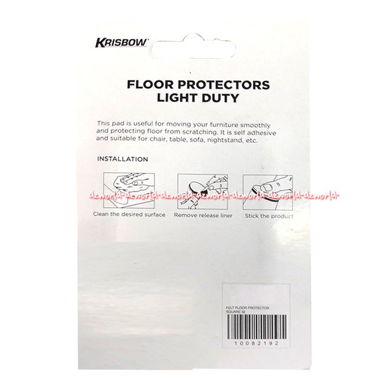 Krisbow Floor Protectors Light Duty Felt 2cm Alat Alas Penggangal Ganjal