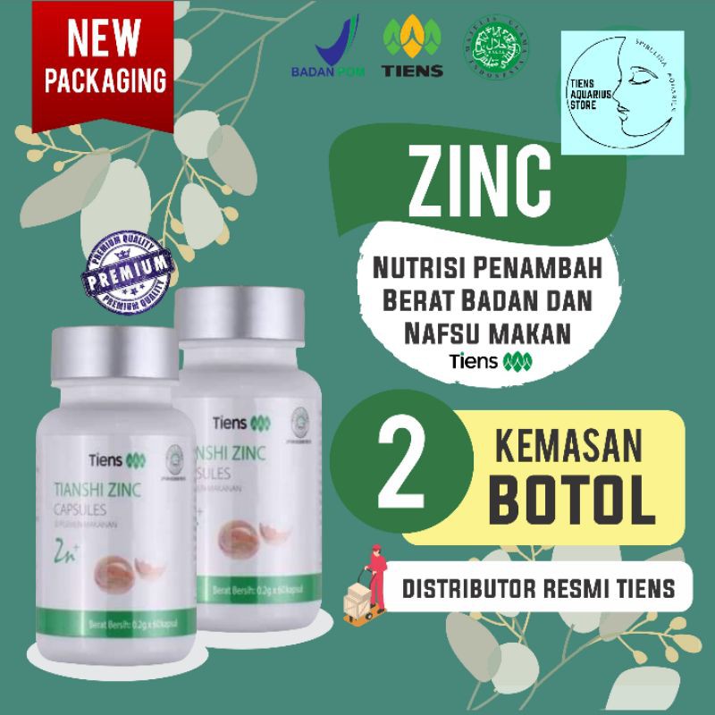 Penggemuk Badan Herbal Original - Paket Promo  (2 Botol Zinc By Healthy Aquarius Store )