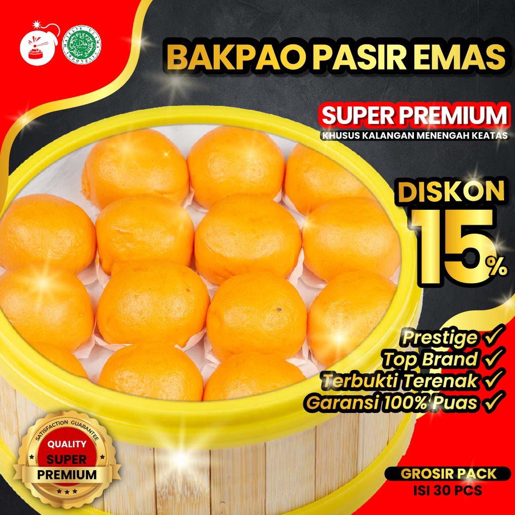 Jual Dimsum Bakpao Pasir Emas / Kuning Telur Asin Frozen Food Halal