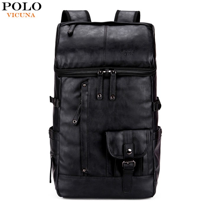 Tas Punggung Pria Kulit Polo Vicuna Large Backpack