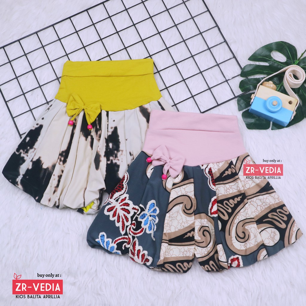 Celana Baloon uk 3-4 Tahun / Celana Pop Motif Pita Anak Perempuan Murah Pants Kids Lucu Pendek