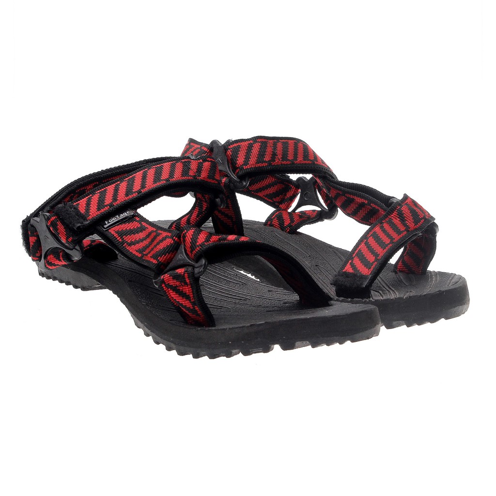 Sandal Pria Footage 01 ( Motif ) Hitam Merah