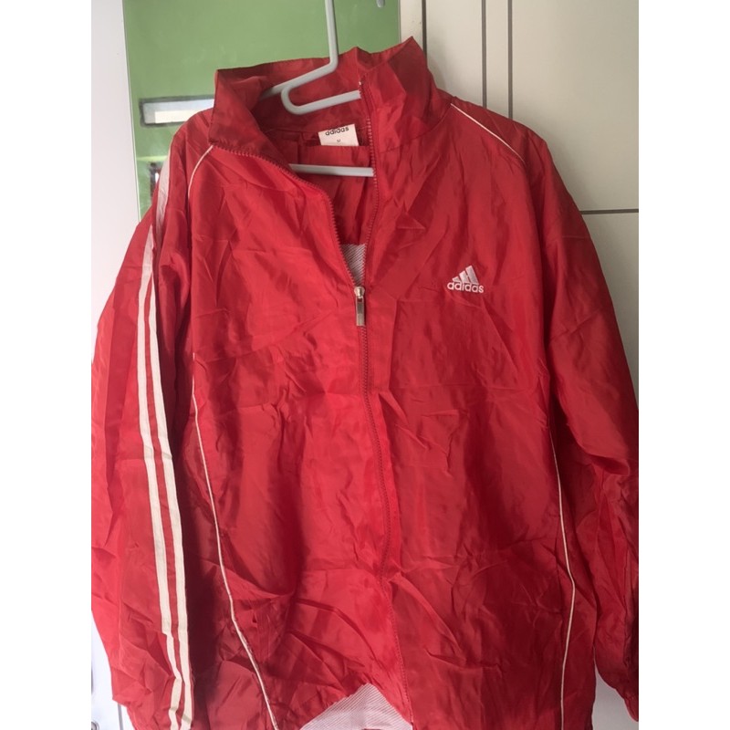Jaket Adidas anti air Jaket Lari Adidas Merah