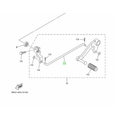 BESI ROD SHIFT U SAMBUNGAN PENGHUBUNG PEDAL OPERAN GIGI PERSENELING PERSENELENG NEW R15 VVA V3 ORI YGP BK7-E8115-00