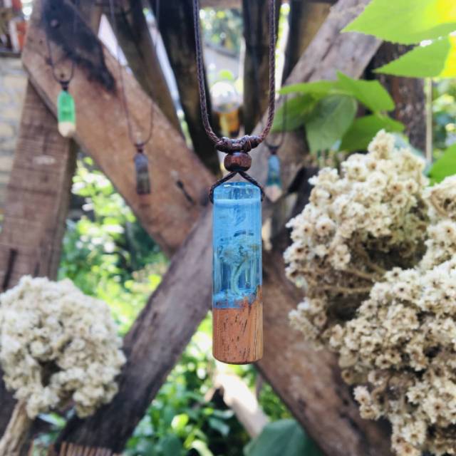 Kalung resin/kado unik/kalung edelweiss