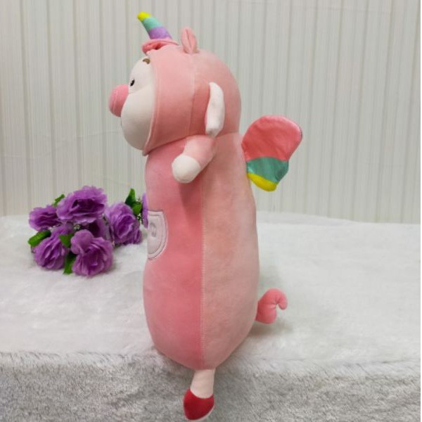 Guling Standing Pig Kostum Unicorn Size 60cm/26&quot;/guling pig/Boneka Babi Kostum unicorn/Bantal Animal