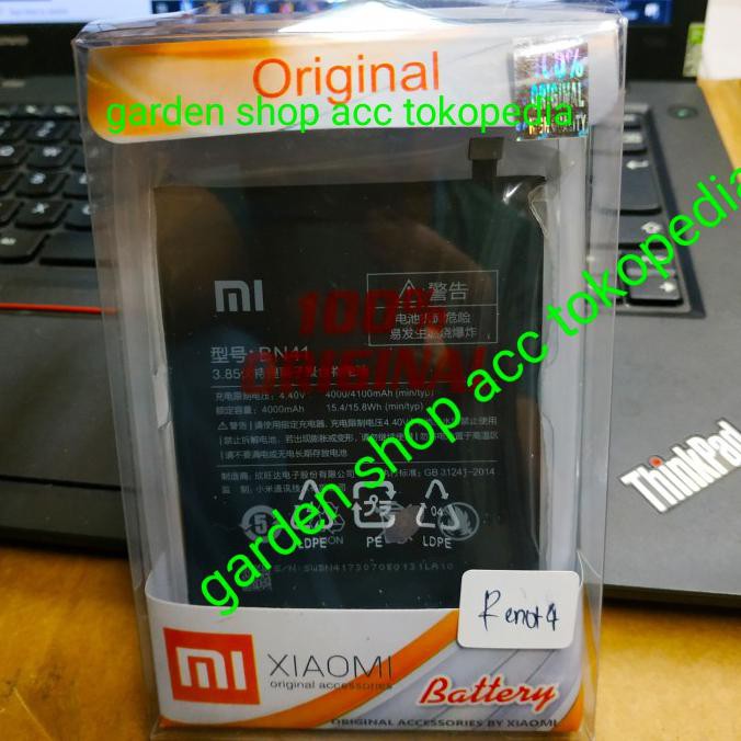 terlaris01 BATERAI XIAOMI BN41 REDMI NOTE 4 / BN 41 /BN41 ORIGINAL 100%
