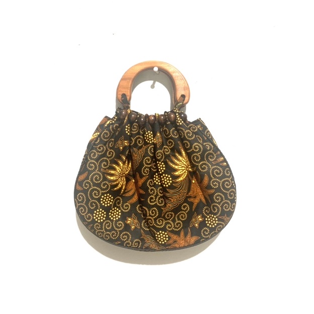 Hand Bag batik handle kayu serut otok(motif batik di kirim random)