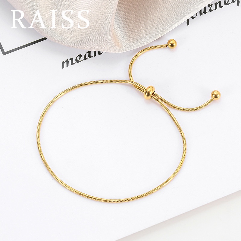 Gelang Bola Korea Material Titanium Steel Gold Gaya Vintage