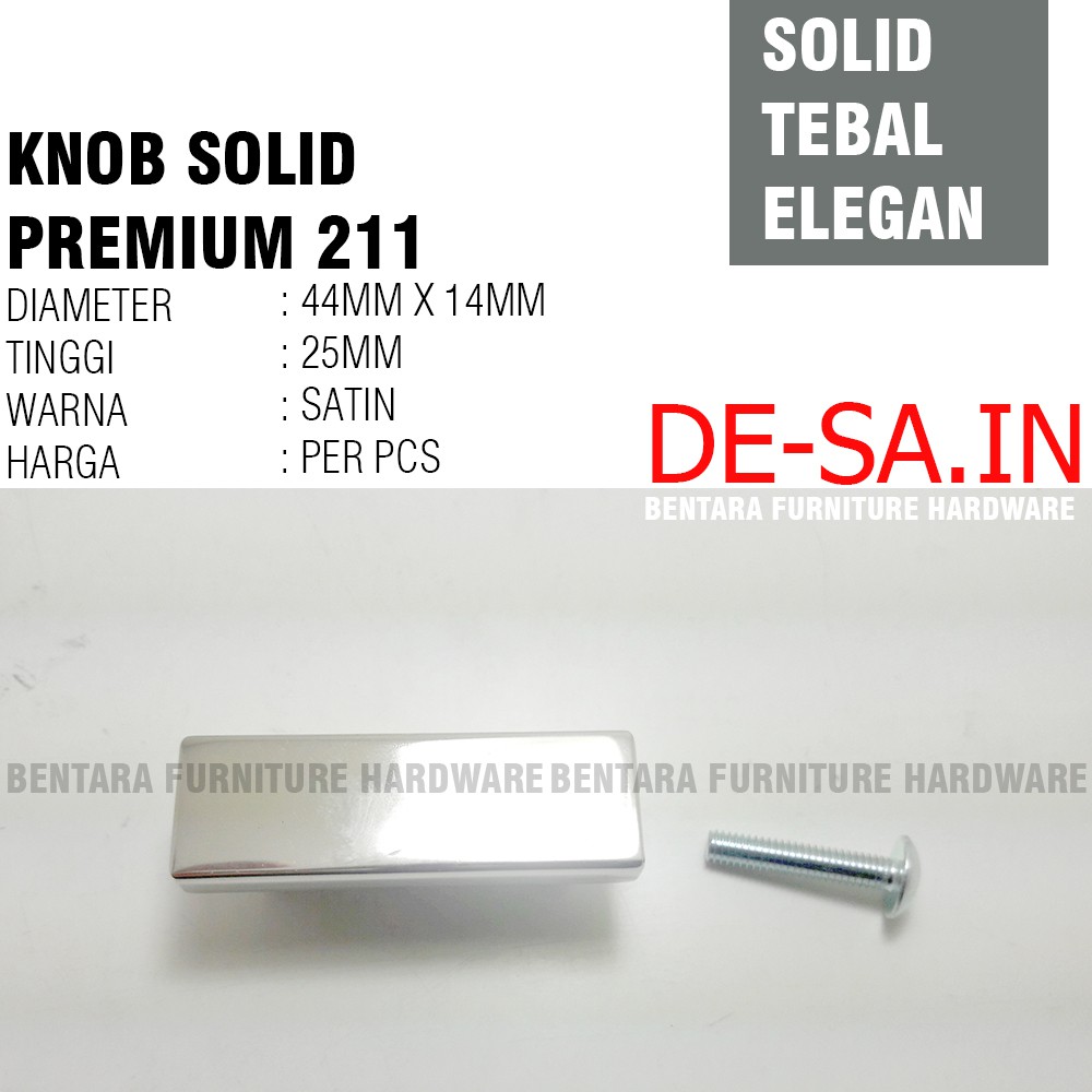 Knob Solid Premium 211 - Handle Tarikan Laci Pintu Kabinet Dapur