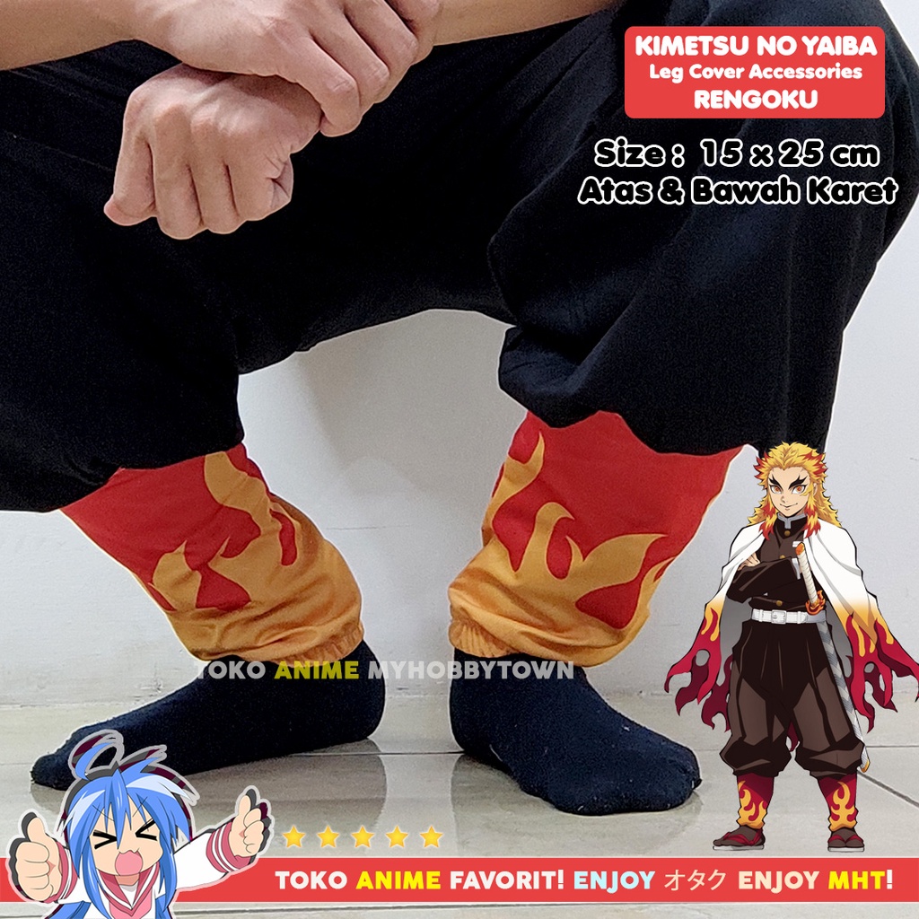 Leg Cover Anime Kimetsu no Yaiba Demon Slayer Rengoku Kyojuro Cosplay