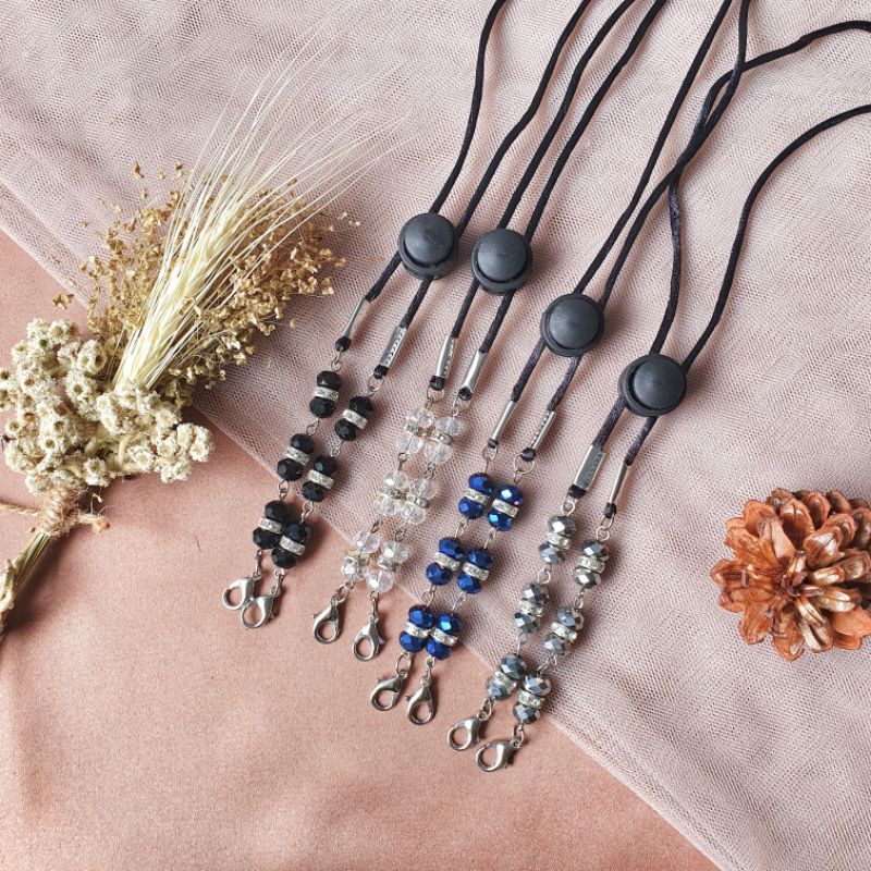 Strap Masker 2in1 Tali Masker Konektor Kalung Mutiara Lanyard Mask ( Masker Strap) / Gantungan Tali Masker