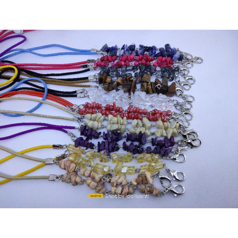 strap masker batu kristal 2in1 hijab/konektor masker/konektor kristal