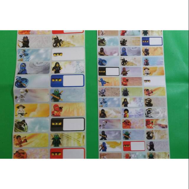 

NINJAGO Stiker label nama waterproof anti air murah