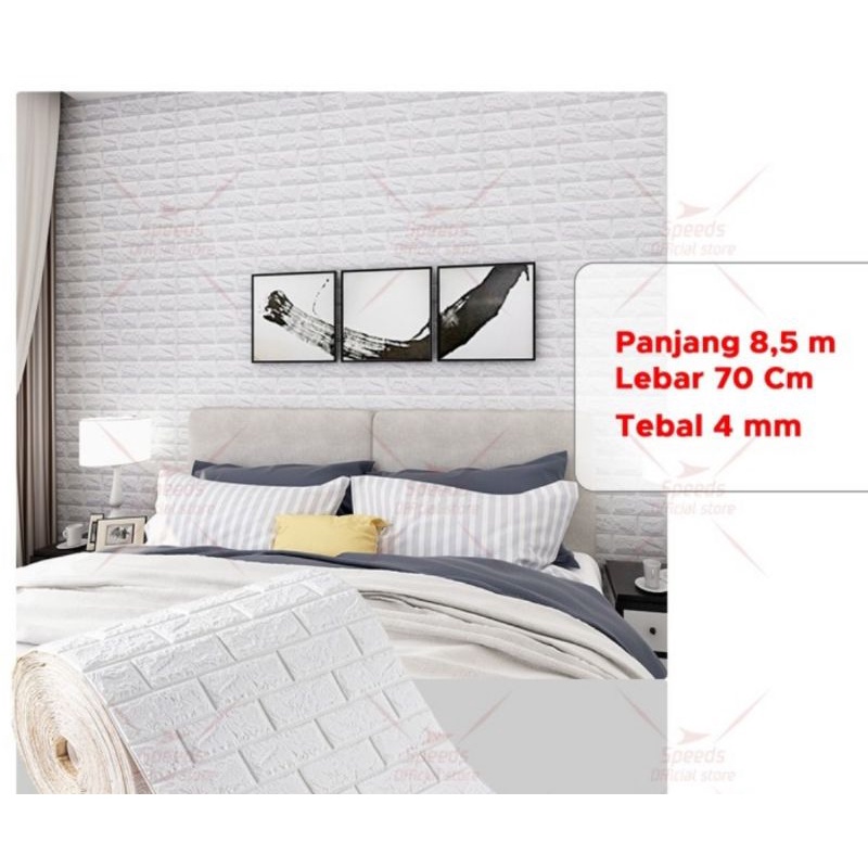Wallpaper bata foam 8,5m dinding ruang