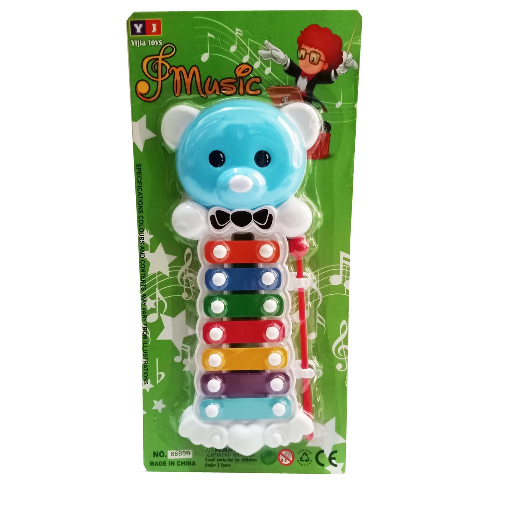 Mainan Alat Musik Xylophone Xylopone Kulintang Hit The Piano seri Hewan