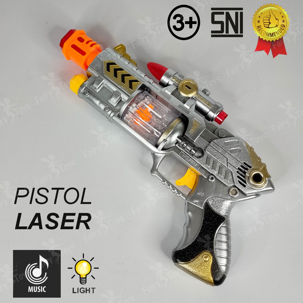 Mainan Anak Pistol Laser Tembak (Suara Getar Lampu)