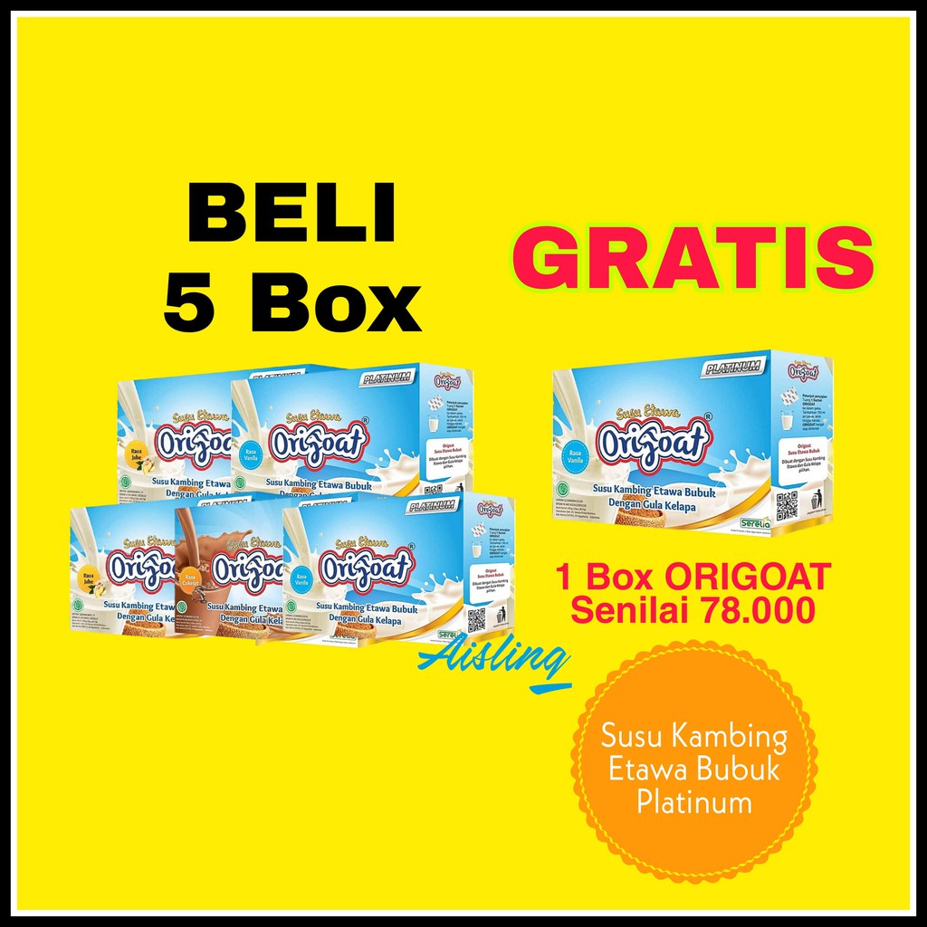 

[PROMO] Origoat susu etawa bubuk 5 Box Asam Lambung Maag Gerd