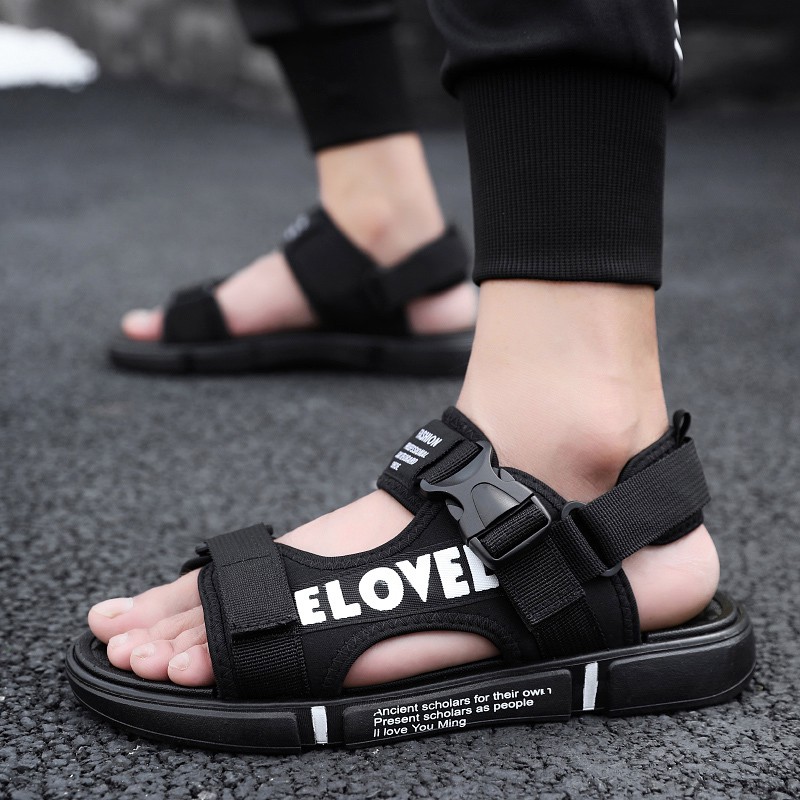 FOKU Sandal Pria Sandal Slide Sendal Pantai Pria Kasual Sandal Gunung Terbaru