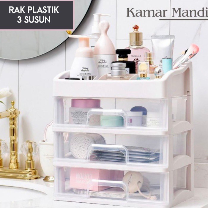 cosmetic drawer makeup - rak box kosmetik 3 susun