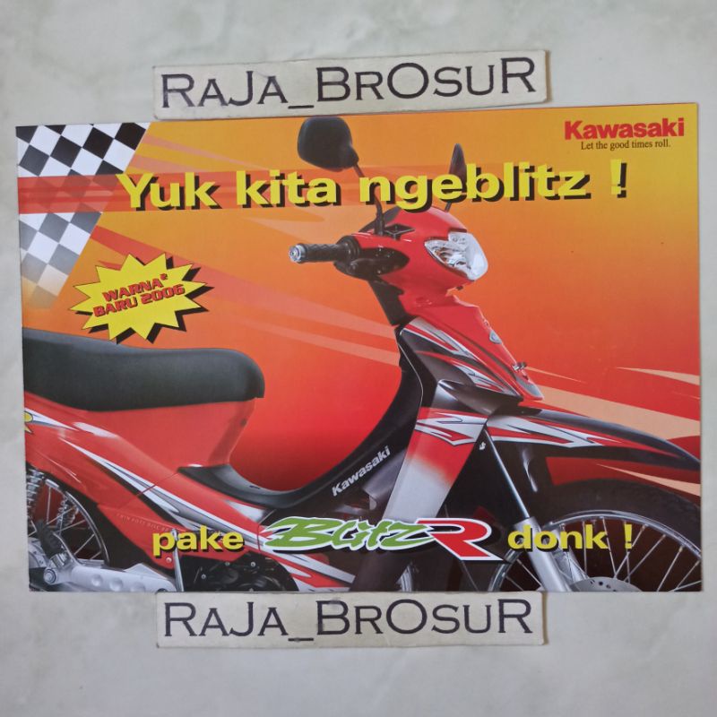 Poster brosur katalog leaflet jadul lawas Kawasaki Blitz/Kawasaki Blitz R/Kawasaki Blitz VR 2006