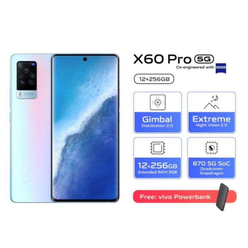 vivo x60 pro ( 12/256 ) Ram 12 GB  Rom 256 GB shimer blue