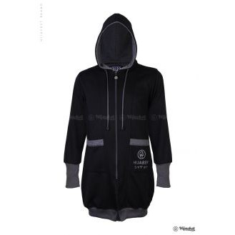 ✅Beli 1 Bundling 4✅ Hijacket YUKATA Original Jacket Hijaber Jaket Wanita Muslimah Azmi Hijab Hijaket-Black