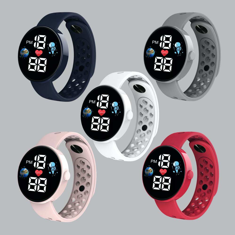 LED Watch [ Abu abu ] Water Resistant - Jam Tangan Digital Pria &amp; Wanita Strap Rubber LED_8061