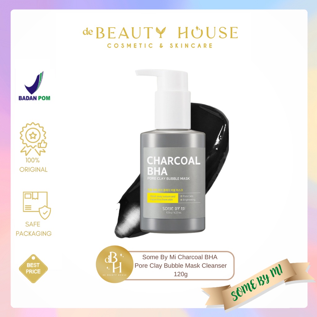 SOME BY MI Charcoal BHA Pore Clay Bubble Mask Cleanser 120g