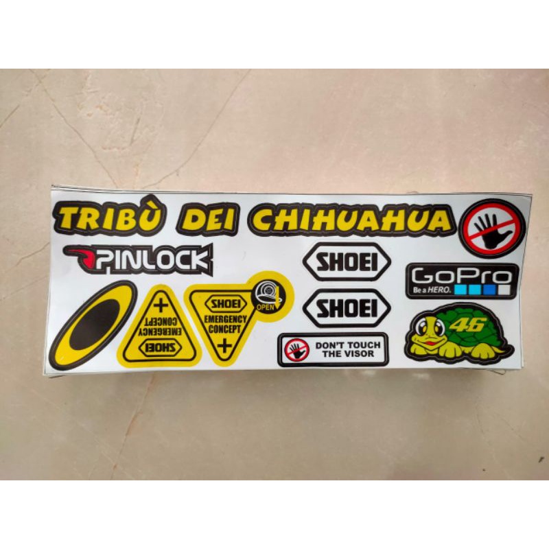 STIKER DETAIL HELM SHOEI KEKINIAN FULL FACE
